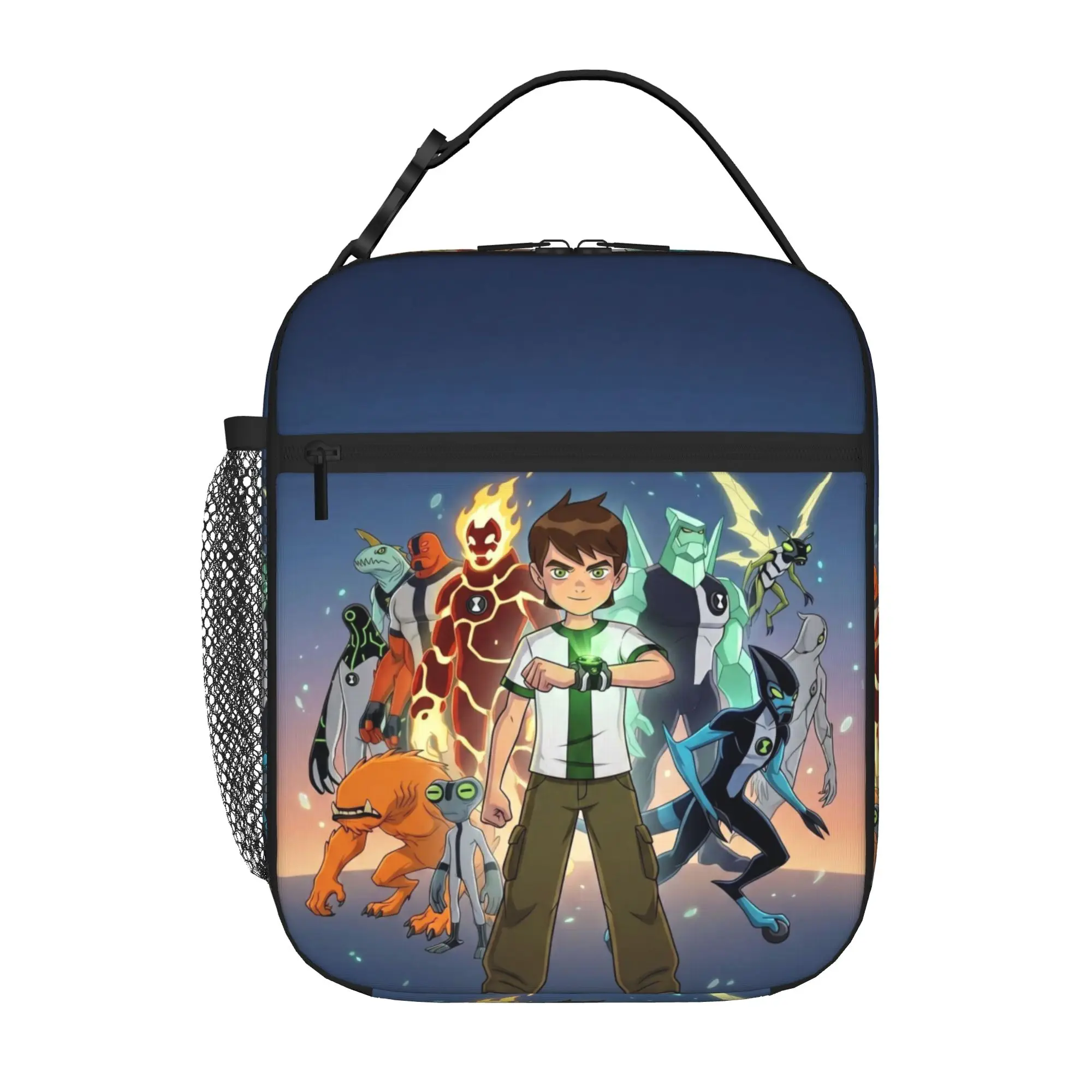 Ben 10 Portable Food Pouch Ben10 Classic Dreamscape Zipper Closure Good Quality Classic Lightweight Lunch Bag