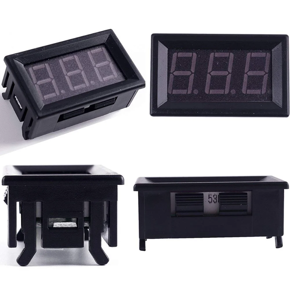 Mini Digital Voltmeter DC 4.5V to 30V Digital Voltmeter Voltage Panel Meter For 6V 12V 24V Electromobile Motorcycle Car 0.56 ''