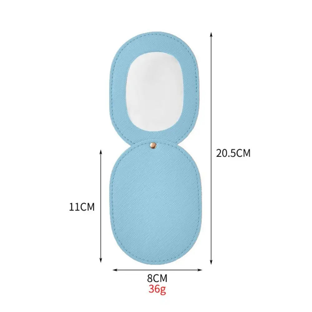 Portable Round Leather Rotating Mirror Mini 360 Degree Rotation Round Beauty Mirror No Deformation Folding Pocket Mirror Woman