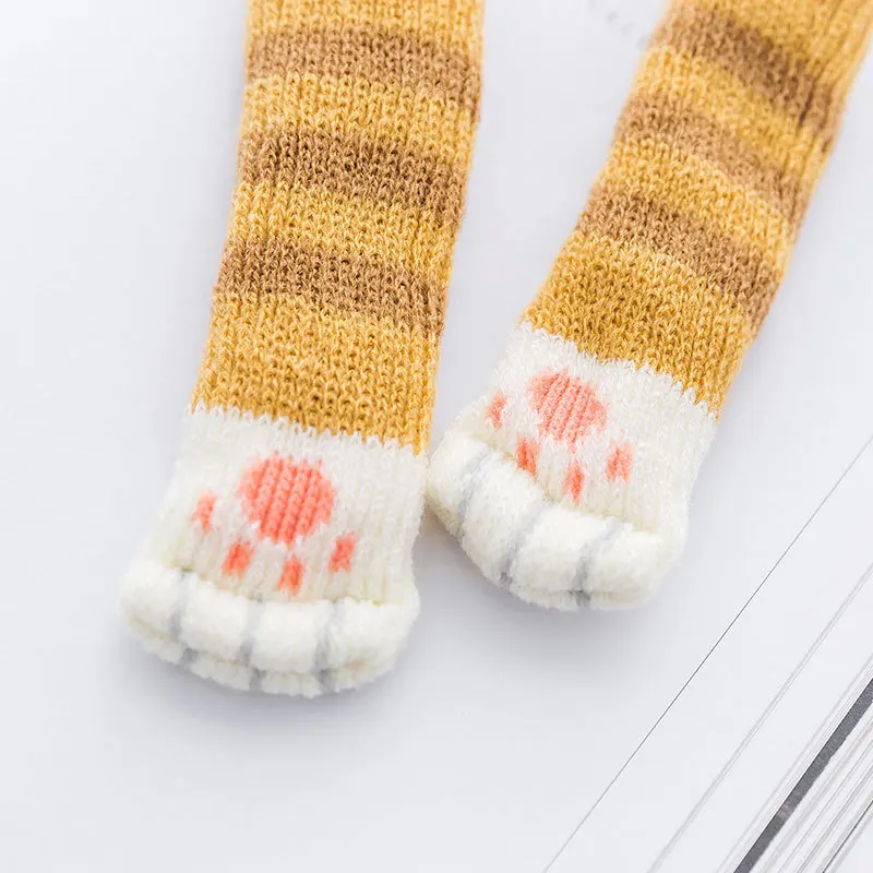 Cat Paw Chair Leg Cover Socks - Set of 4 Soft & Durable Anti-Slip Covers