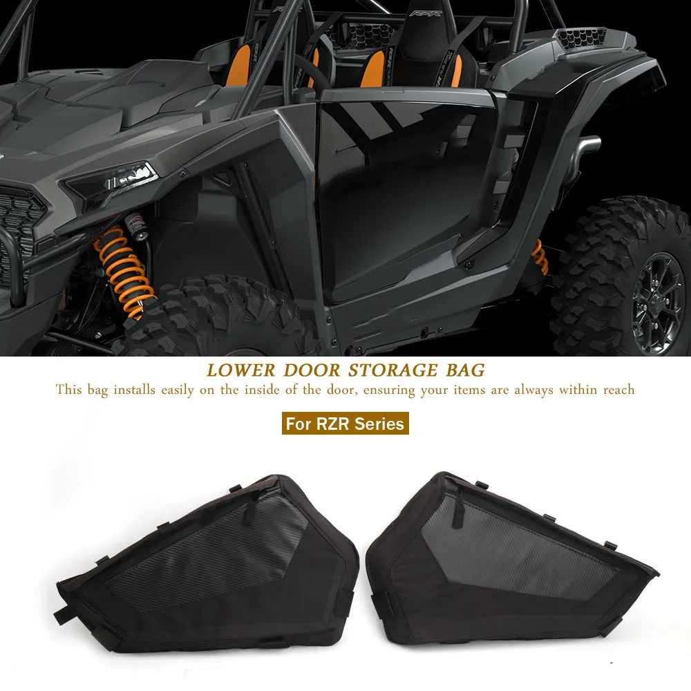 

New UTV Accessories Black Lower Door Panel Storage Bag For Polaris RZR XP 4 1000 S For RZR XP Turbo S