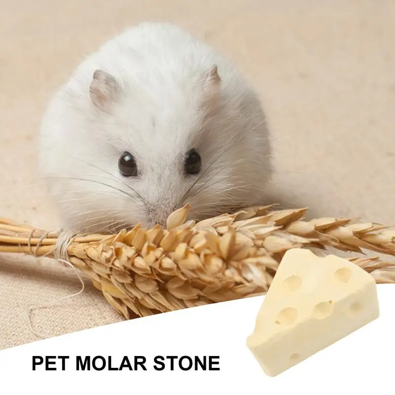 Calcium Grinding Stones For Hamsters Cheese Shape Calcium Stone Chew Toys Mineral Chew Toy Small Chewing Toys For Gerbil Small