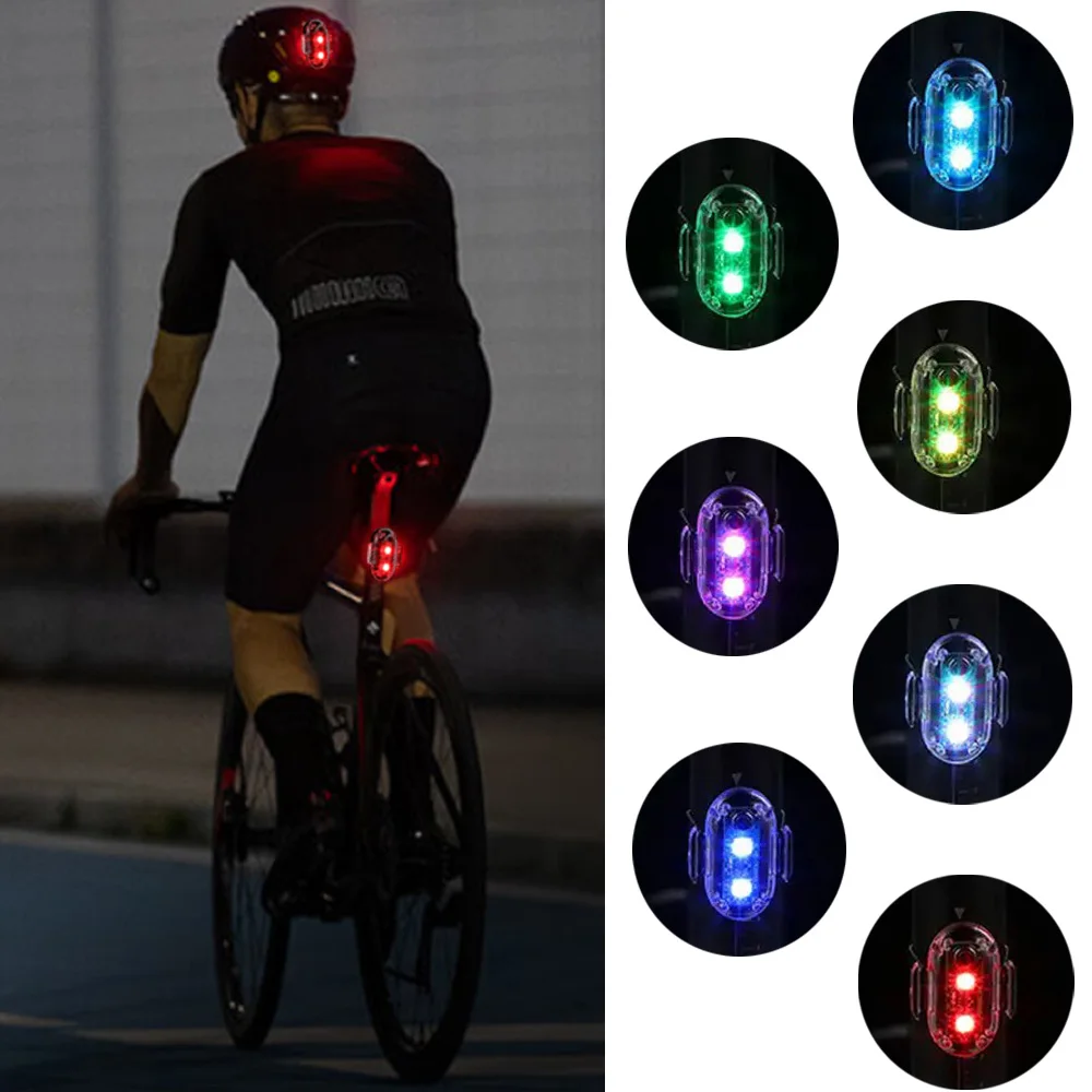

USB Rechargeable Bike Taillight LED Cycling Safety Light Waterproof Night Riding Gear Universal Bicycle Motorcycle Warning Light