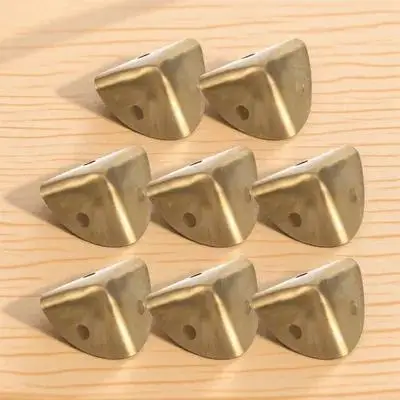 

8pcs Golden Stainless Steel Corner Protectors for Wooden Table Dresser 90Degree Metal Edges Guard Durability
