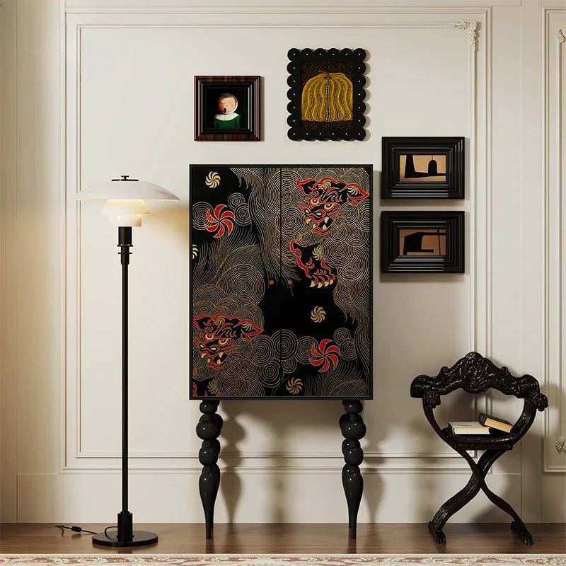 

Solid Wood Chest of Drawers Living Room Storage High Foot Hallway Corridor
