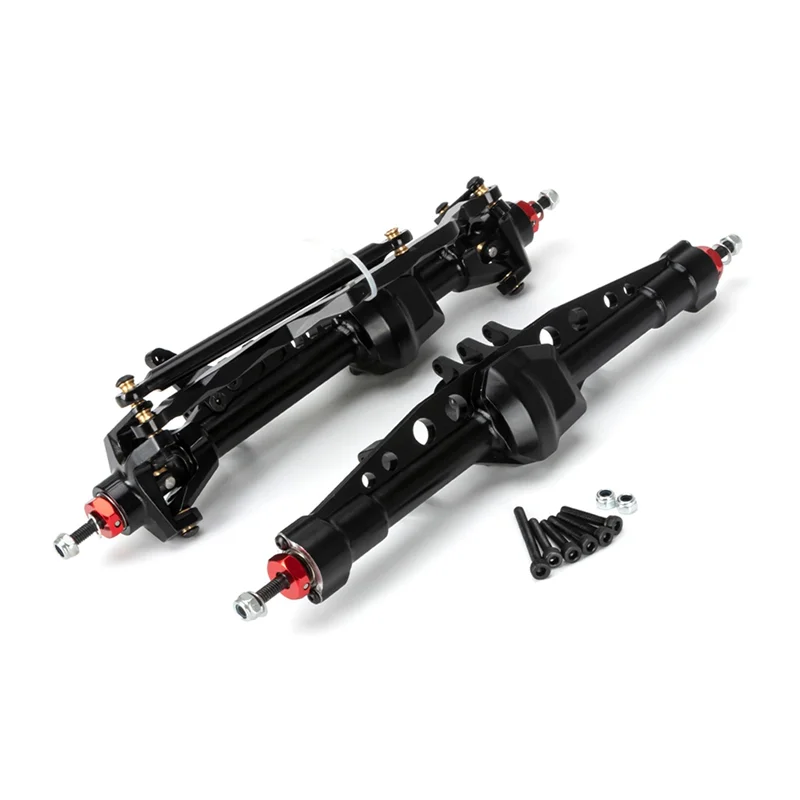 RC Car CNC Metal Front and Rear Axle Set for Axial SCX10 III AXI03007 1/10 RC Crawler Car Upgrades Parts Accessories,1