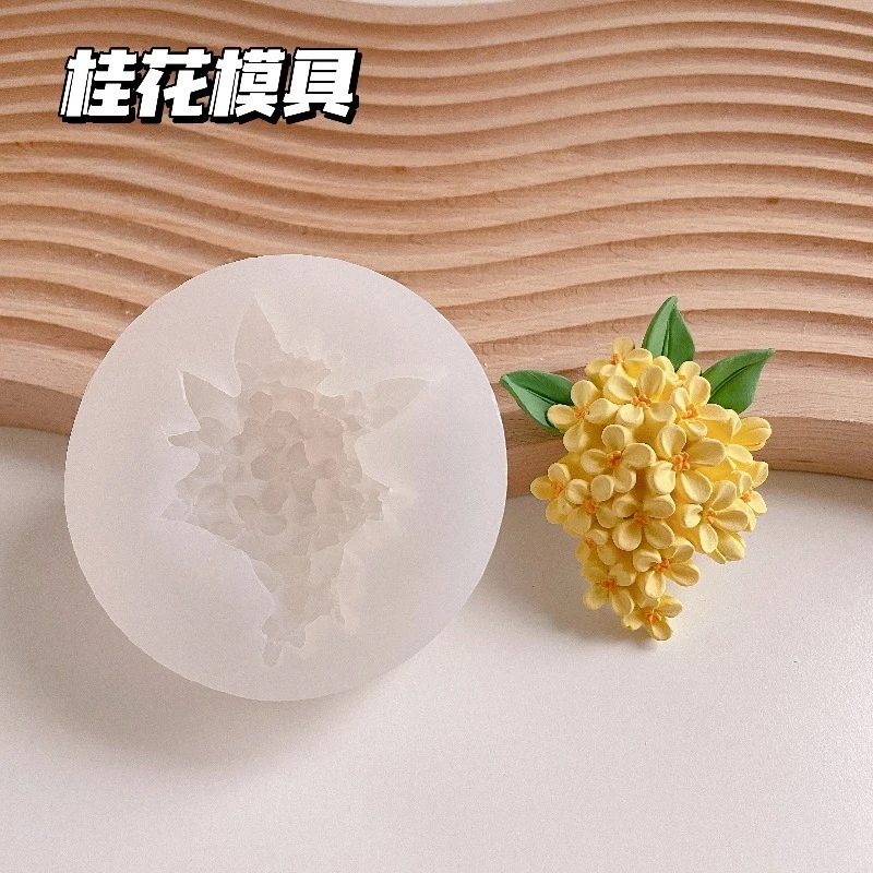 Aromatherapy gypsum mold osmanthus silicone mold DIY car trend diffuser stone material