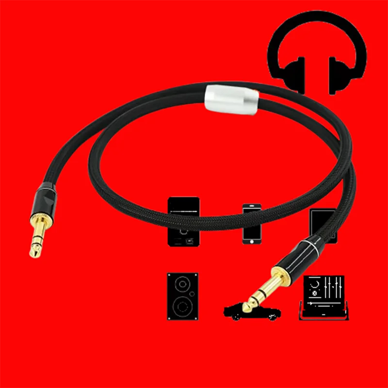 

Premium 4N Silver Instrument Cable: 6.35mm TRS Shielded Guitar-to-Mixer Audio Wire (1101Ag)​