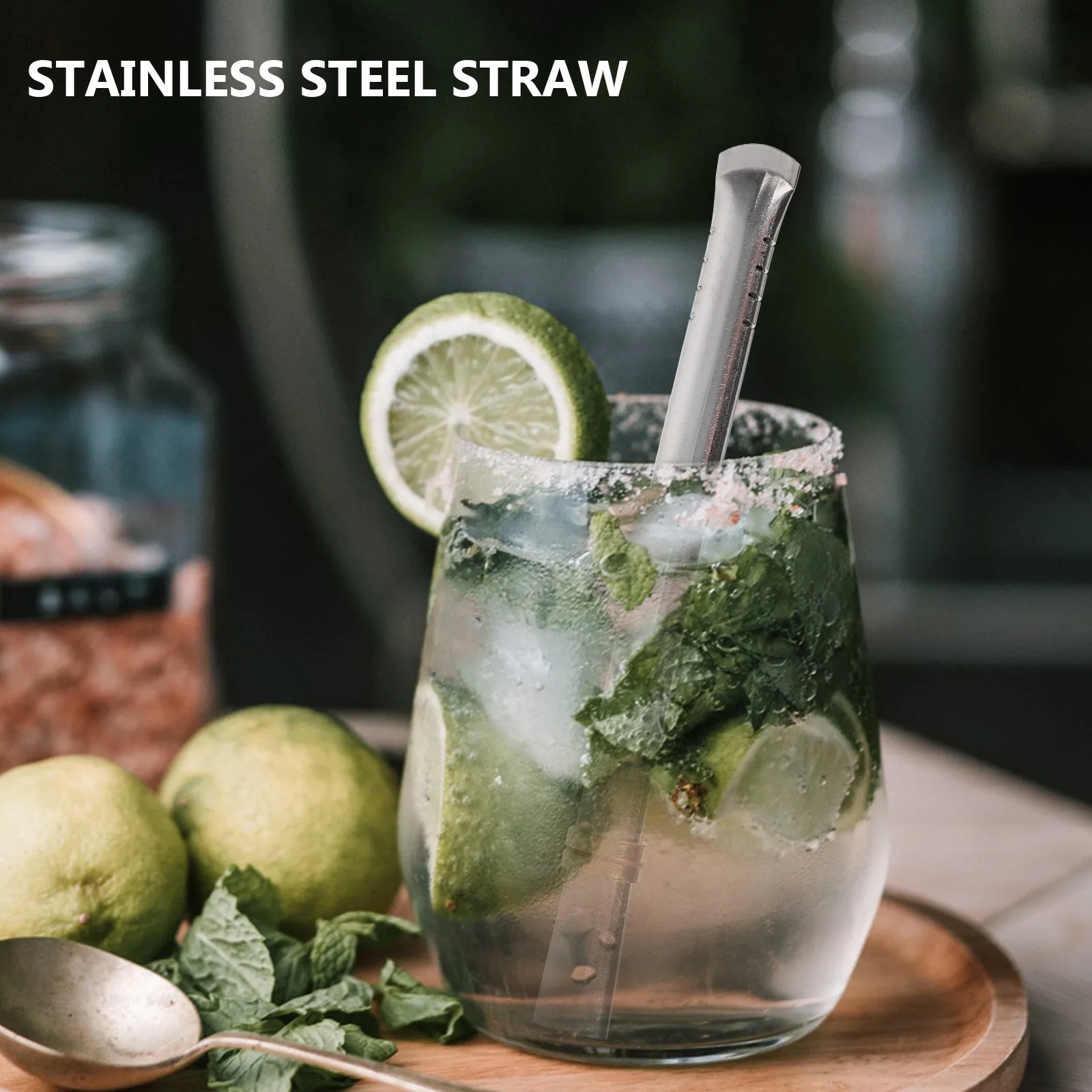 

Stainless Steel With Filter Metal Drinking Straw 2-In-1 Filtered Straw For Tea Coffee Stirrer Reusable Kitchen Bar