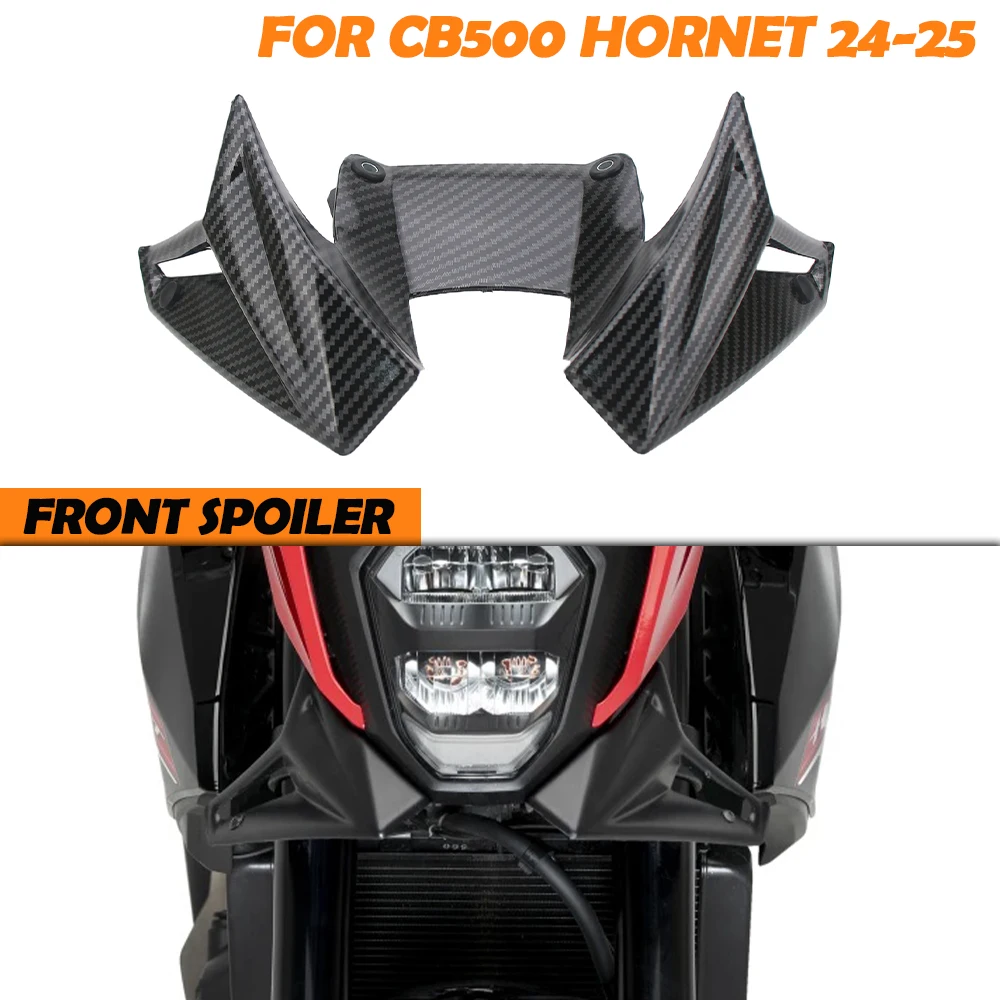 

Carbon Fiber For Honda CB500 Hornet CB 500 2024 2025 Motorcycle Front Wing Spoiler Downforce Naked Aerodynamic Fairing Winglets