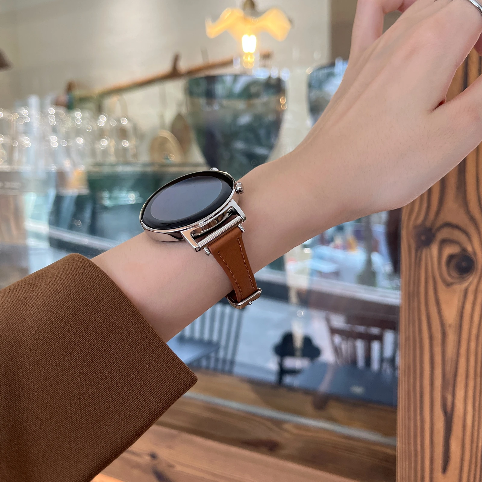 20mm 22mm 18mm サムスン Galaxy Watch 7 FE 5 Pro 4 6 classic 44mm 40mm用バンド レザーループブレスレット correa Galaxy Watch 7ストラップ