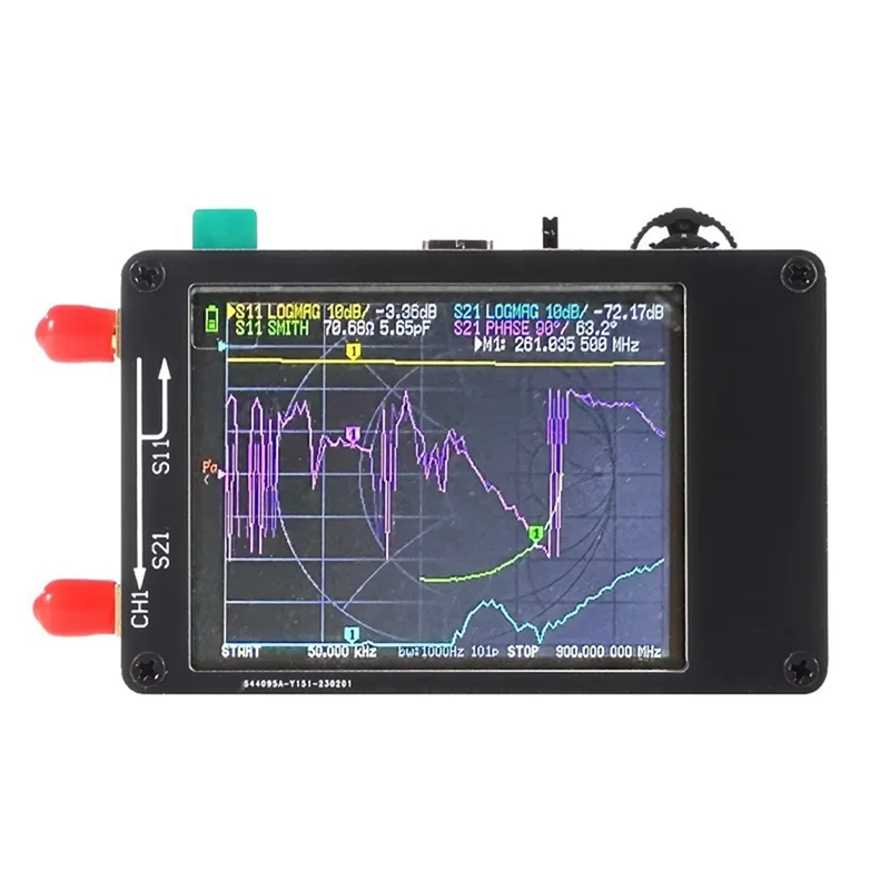 Versão atualizada multifuncional do analisador de antena de rede vetorial mf vhf uhf com analisador de cartão sd fácil instalação