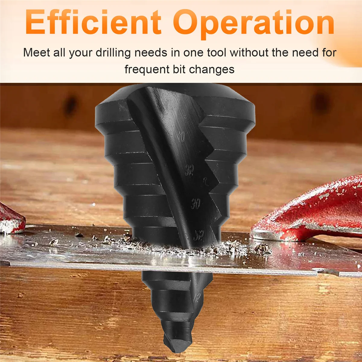 Step Bit 10-45mm High Speed Steel Bit Step Drilling Large Size Bit Step Drilling Pagoda Drilling Electric Drill Hole Opener