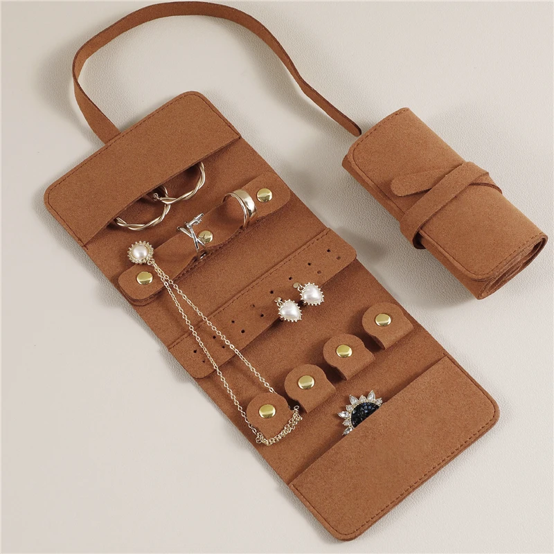 Jewelry Storage Bag Travel Portable Jewelry Organizer Foldable Case For Bracelet Ring Necklaces Earring Travel Protect Bags