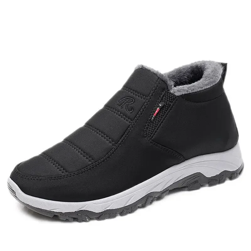 سميكة الصوف الشتاء الثلوج أحذية الرجال النساء أحذية قطنية مريحة المضادة للانزلاق الدافئة أحذية بوت قصيرة لمنتصف العمر وكبار السن #5