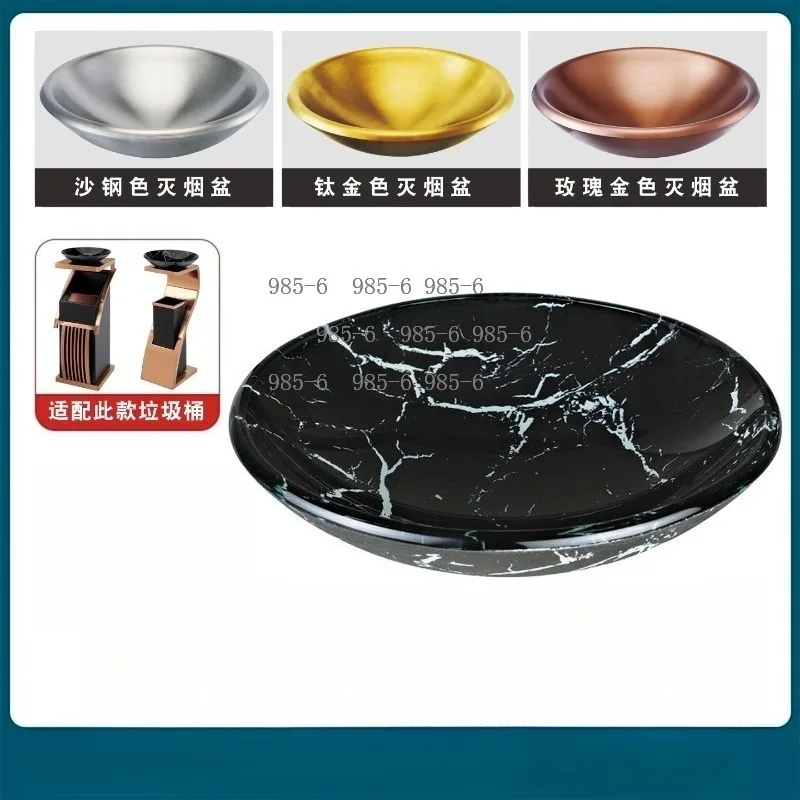 Stainless Steel Trash Can with Cigarette Disposal, Metal Ashtray Bin for Hotel Lobby, Hallway, KTV and Elevator Entrance