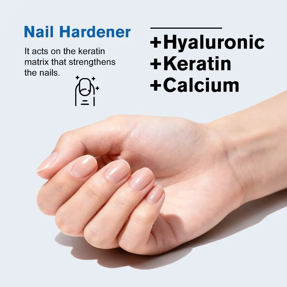 10ml Nail Hardener Anti-brittle with Hyaluronic Acid Nail Repair Oil Prevent Breakage Natural Gloss Nail Stronger Tool