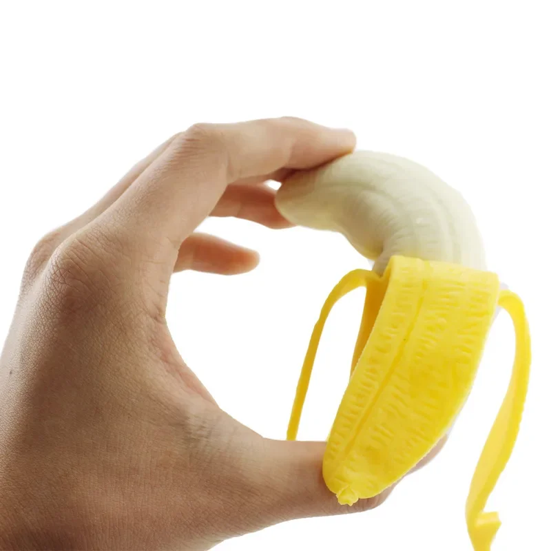 Squishy Simulated Banana Squishies Slow Rising Cute Fruit Soft Squeeze Toy Sweet Scent Stress Relief Funny for Kids Gift 13*6CM