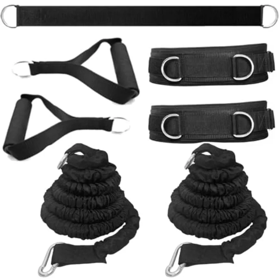 

Resistance Speed Training Set, 8pcs Exercise Explosive Force Bounce Physical Equipment Double Rope Improve Agility Power Streng