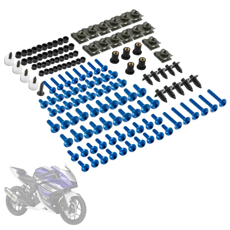 Kit completo de tornillos y tuercas de carenado para Yamaha, TDM 850, 900/A, TMAX 500/530, SX/DX, SRV250, SRX 400, 600, TDR250