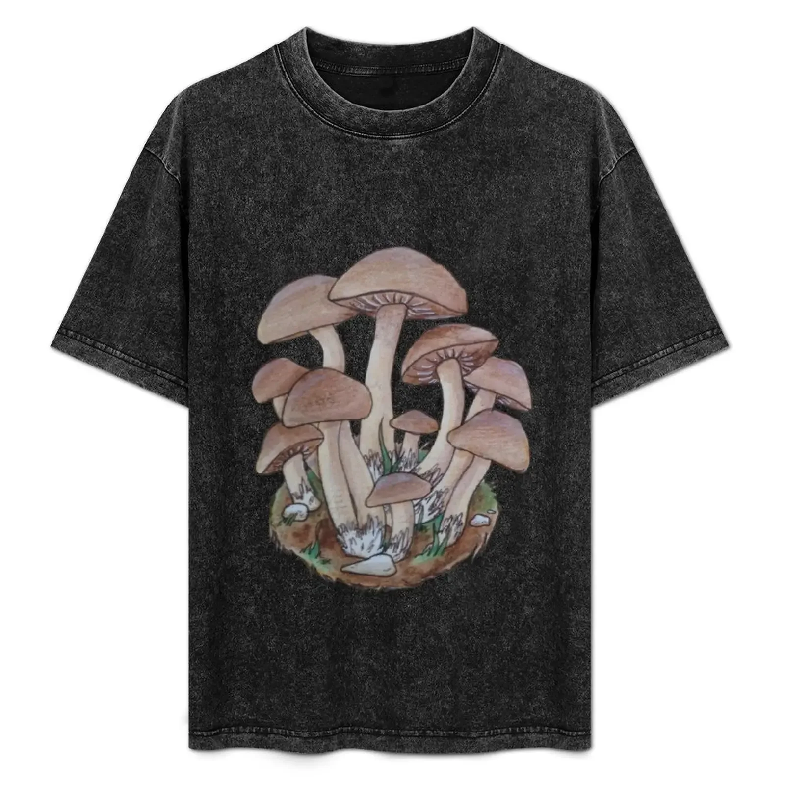 

Mushroom Cluster T-Shirt Comfortable Basic Crew Neck Tee