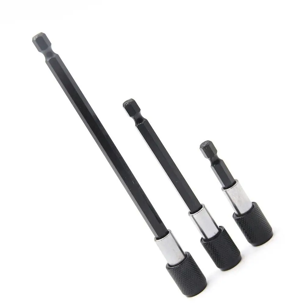 

3Pcs/Set Self-locking Screw Bit Extension Rod 60-150mm Quick Transfer Hexagonal Screwdriver Extension Rod Long Handle