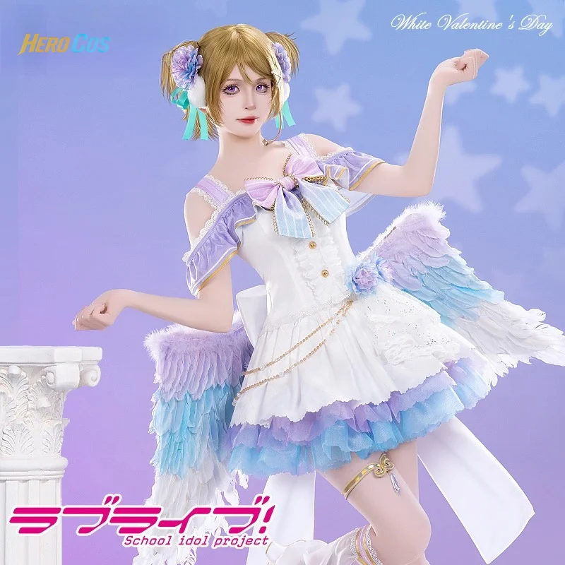 

LoveLive! Hanayo Koizumi Cosplay Costume White Valentine Angel Idol Suit lovely Dress Halloween Party Carnival Suit