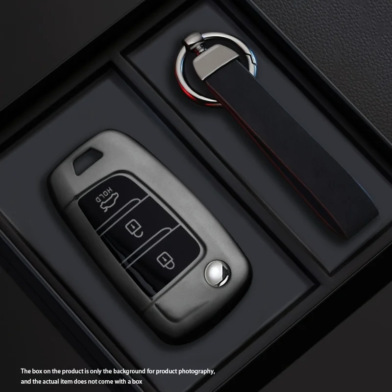 Schwarze Warrior-Style TPU Autoschlüssel-Hülle für Hyundai Elantra Solaris Tucson I30 I35 I40 KONA Genesis Santa Fe Azera – Detail 2