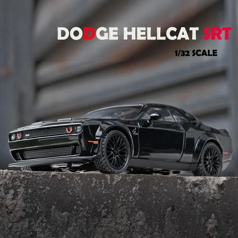 Dodge Hellcat SRT Alloy Car Model Simulation 1:32 Scale Diecast Toys Vehicles Kids Boys Car Gift Collective Miniature Voiture