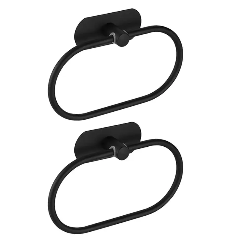 

BMBY-Wash Hand Washhand Hanger Ring Rail Towel Holder Stainless Steel Self-Adhesive Bathroom Towels Rack Kitchen Storage Accesso