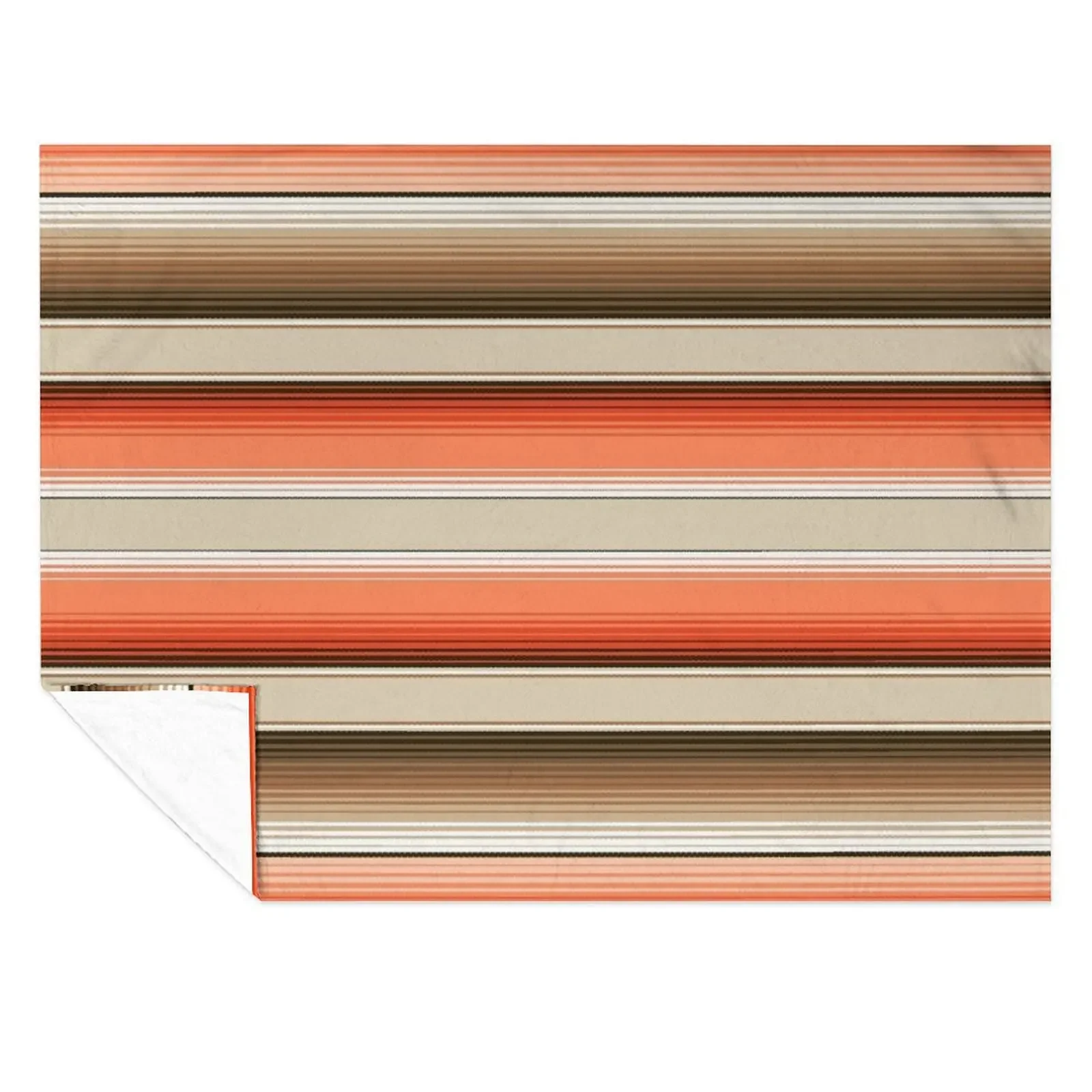 

Navajo White, Burnt Orange and Brown Southwest Serape Blanket Stripes Throw Blanket Thermal Nap Designers Weighted Blankets