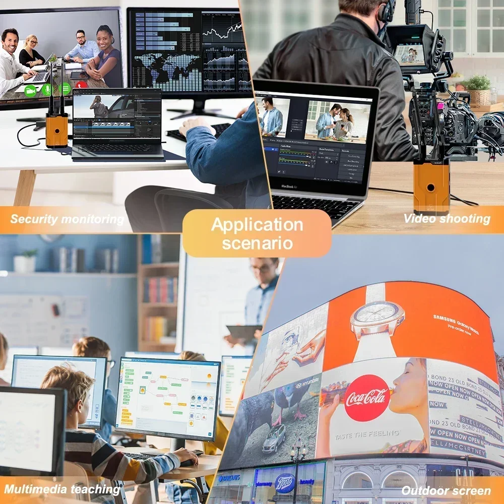 500M Reach Wireless Extender Break through Walls to Project 4K/1080P Small  Screen (Tablet Laptop Camera) Content to HD Devices