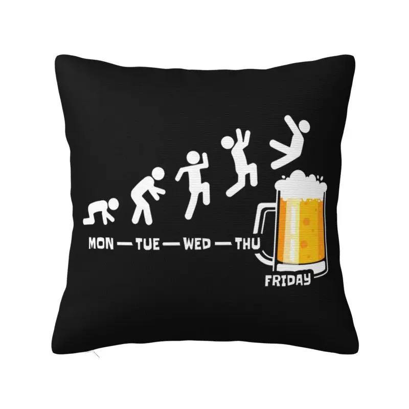 Modern Weekend Week Beer Fridays Cushion Cover 40*40 cm Soft Throw Pillow Case Bedroom Decoration Bedding Sofa Pillowcase
