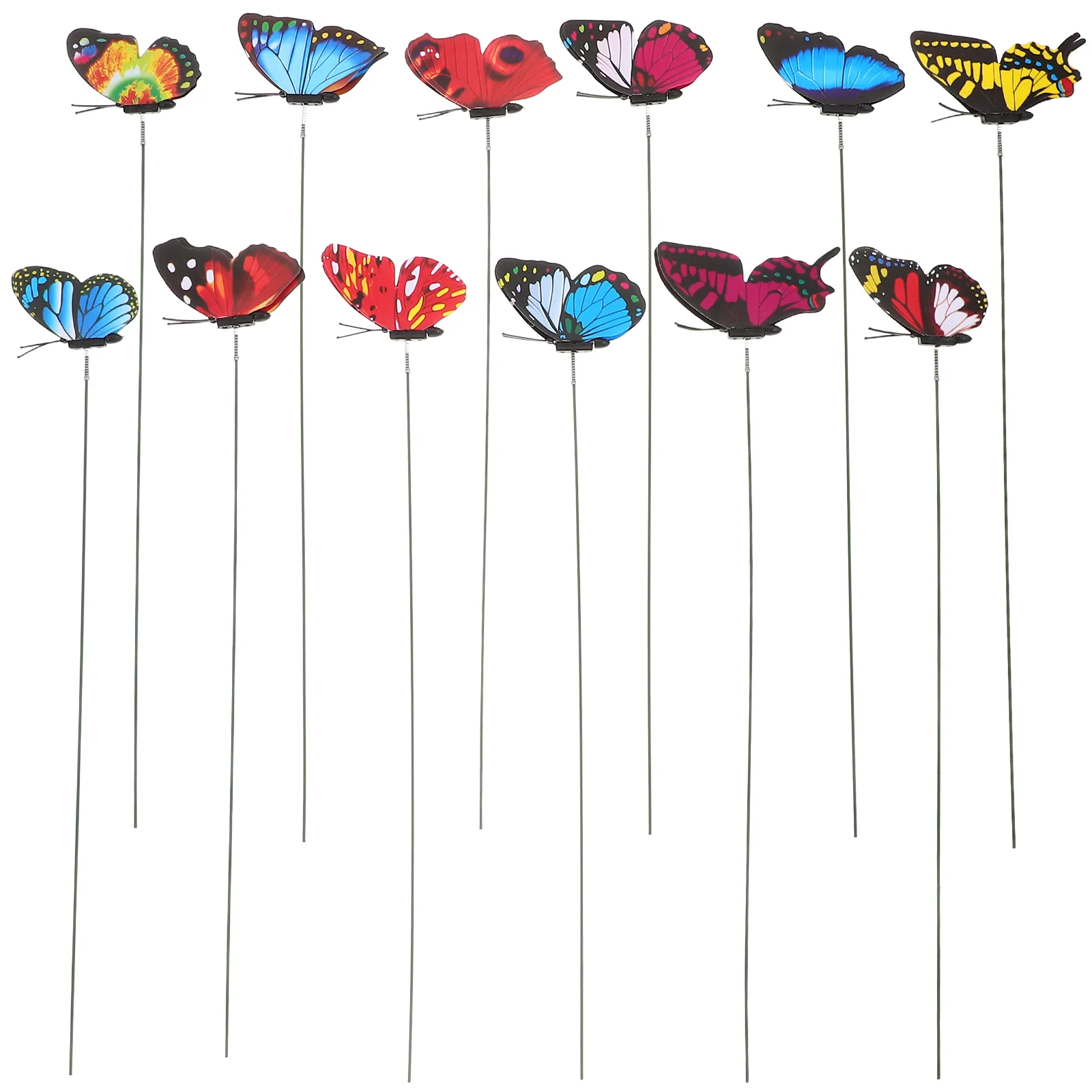 

12pcs Garden Stake Decorative Stakes Garden Ornaments Patio Decor Party Supplies for Outdoor Yard Christmas(Random Color)