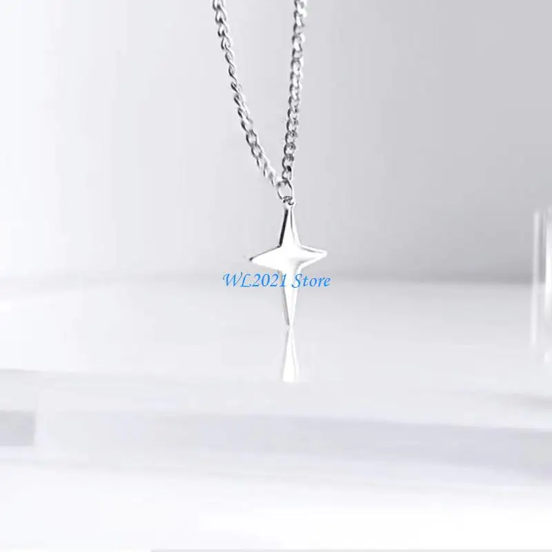 

G5GC Trendy Star Pendant Necklace Color Women's Jewelry Chain Birthday Present