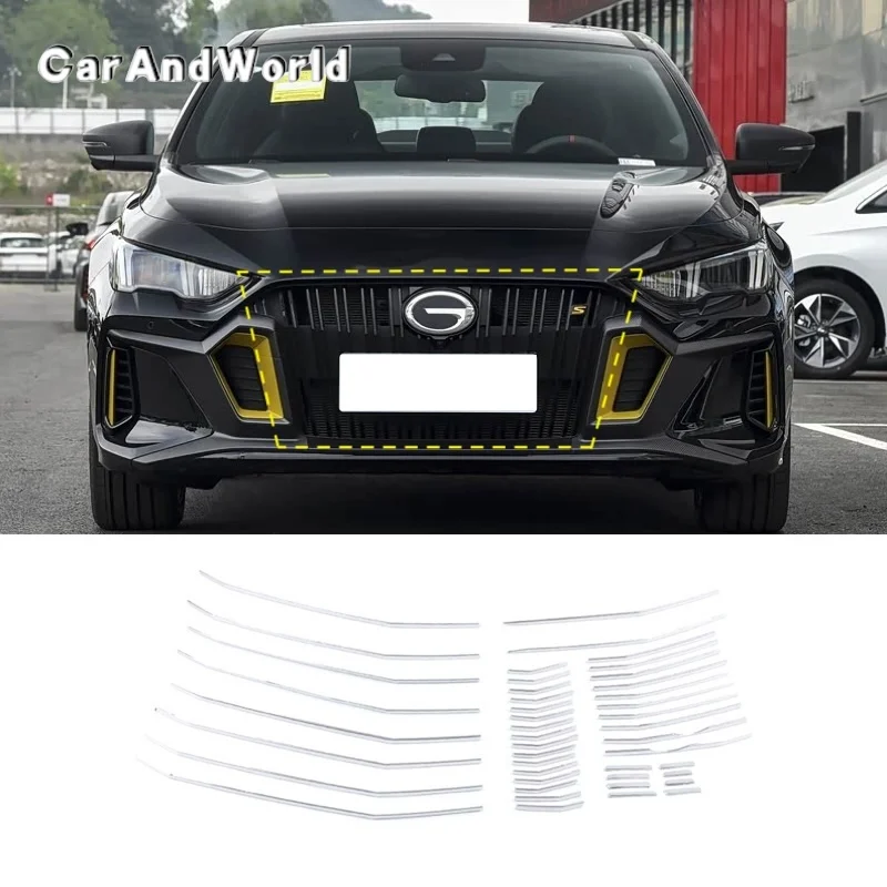 Rejilla Protectora Central Delantera de Acero Inoxidable para GAC Empow 2022-2024 / Dodge Attitude 2024, Accesorios para Auto