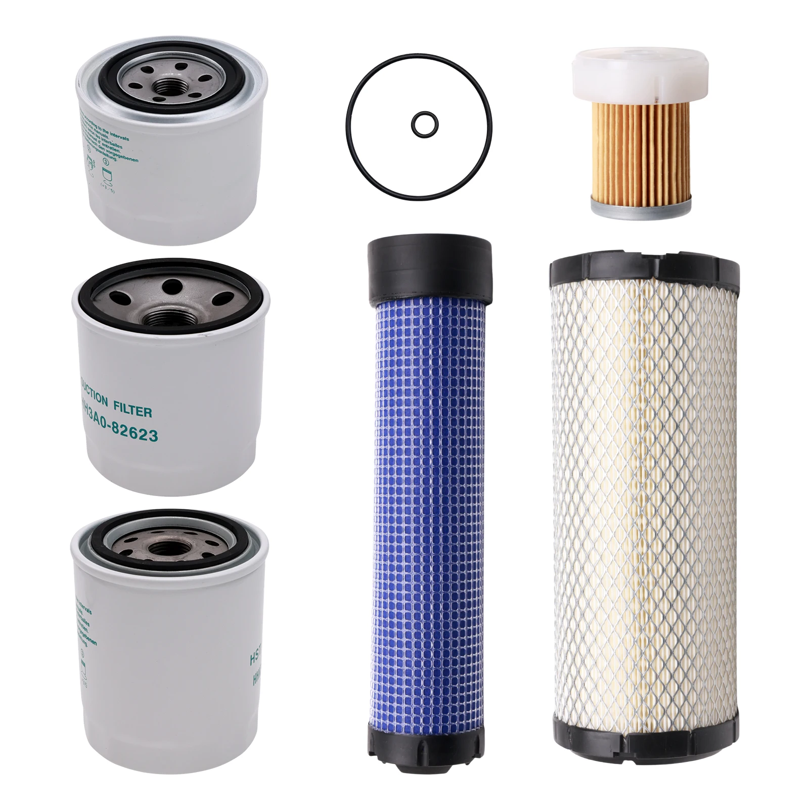 Комплект масляного фильтра для трактора Kubota L2501 L2800 L3200 L3400 L3700SU L3800 HH164-32430, 6A320-59930, TA040-93230, TA040-93220