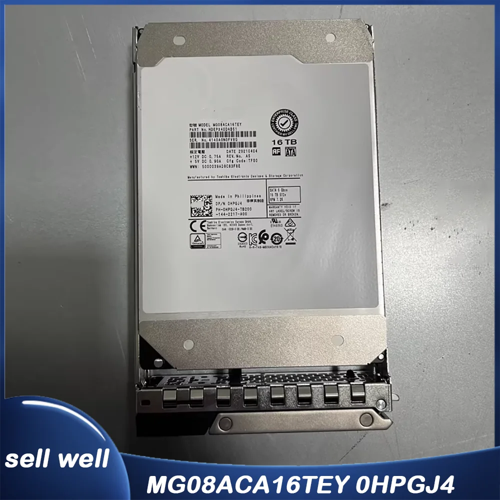 

Для серверного жесткого диска 16T SATA 6 Гбит/с об/мин 7,2K MG08ACA16TEY 0HPGJ4
