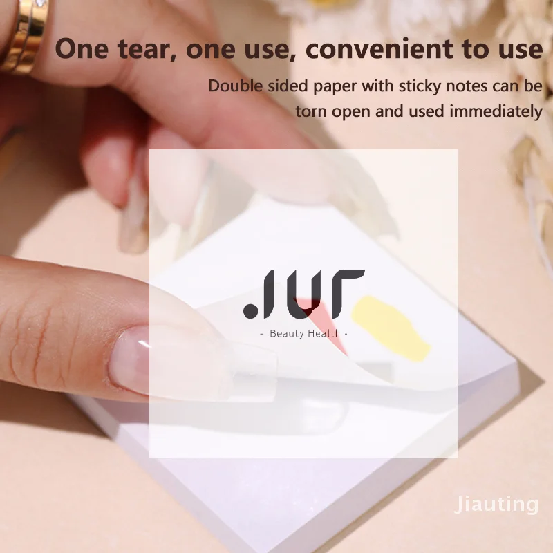 50Pcs Nail Gel Palette Painting Tool Waterproof Nail Polish Color Mixing Tray Disposable Tearable Color Tinting Paper Glue Book