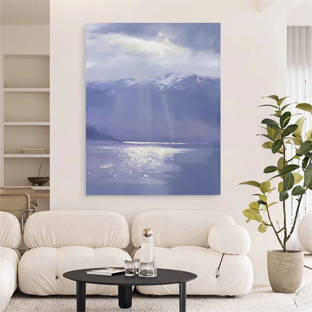 

Nordic Style Home Wall Art Decor Living Room 100% Handmade Abstract Oil Painting On Canvas 3d Knife Flower Tree Scene Poster