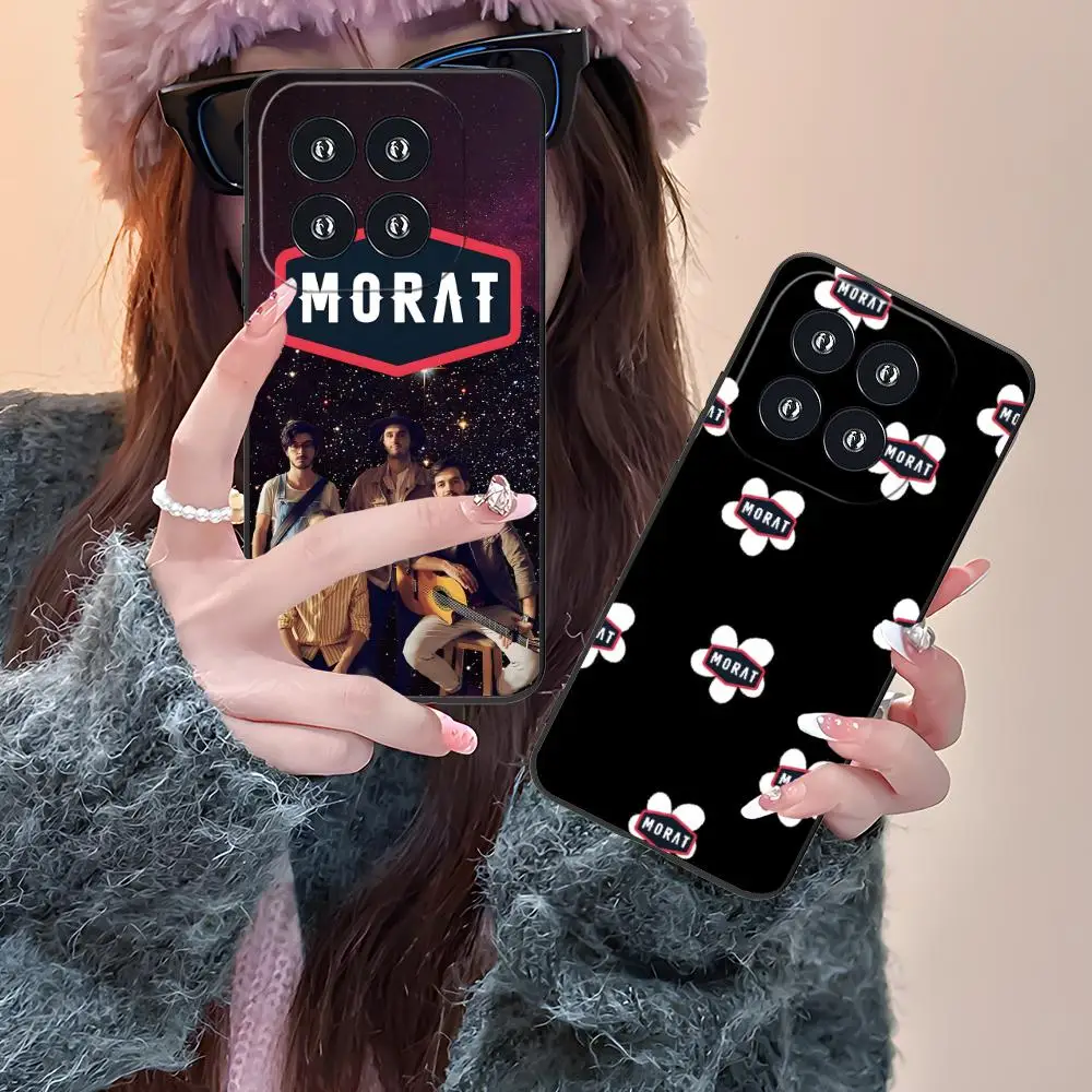 

Pretty M-Morat Phone Case for Xiaomi 15 14 13 12 11 10 9 T Ultra Lite Pro S SE X 5G Black Pretty Luxury Smartphone