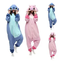 Unisex Neutral Adult Stitch Kigurumi Cosplay Costume Animal Sleepwear Dress