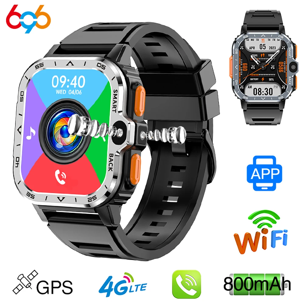 New 2.03 Inch 4G Video Call RAM 4GB ROM 64GB HD Camera Sim Card  Wifi GPS Smart Watch Sport Heart Rate NFC Blue Tooth Smartwatch