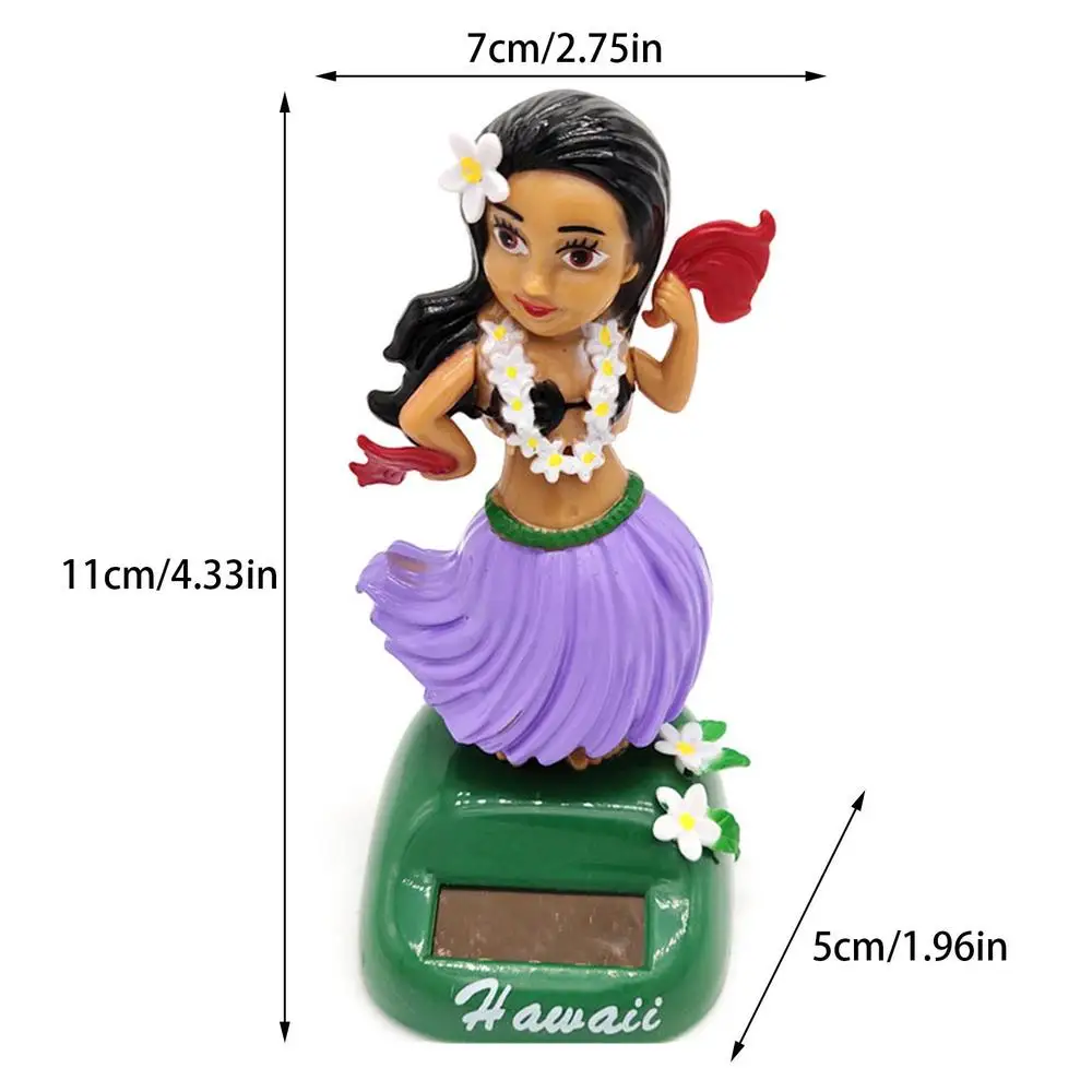 harayaa Poupée de Tableau de Bord hawaïen Dansant Girl, Ornement Artisanal en résine, Mini Figurines de Collection de Danseuse de pour Tableau de