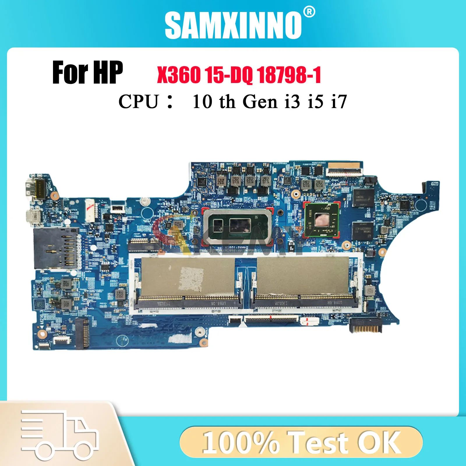 

18798-1 L50974-601 L72027-601 с процессором i5 i7 10-го поколения DDR4 для материнской платы ноутбука HP Envy X360 15-DQ, 100% полностью протестировано