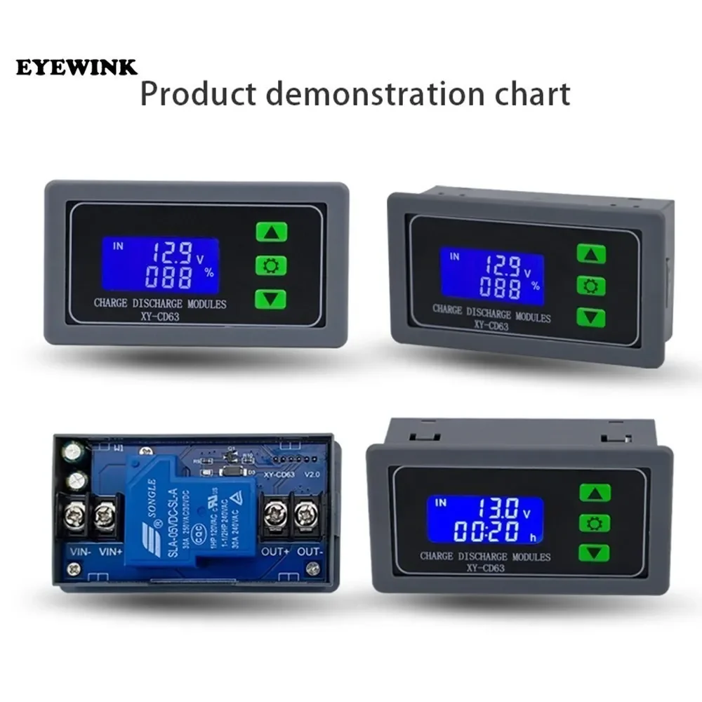 XY-CD63 30A battery charging control module full power off DC voltage protection under voltage power loss protector