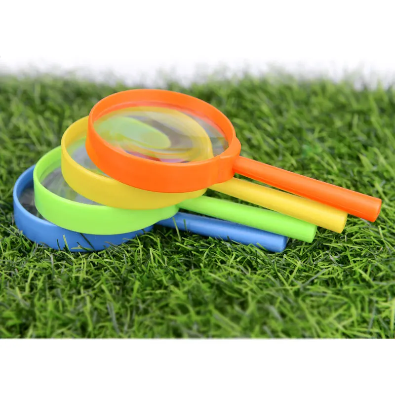 

5Pcs Handheld Magnifier Plastic Reading Magnifying Glass Kids Toy Gift Teaching Supplies