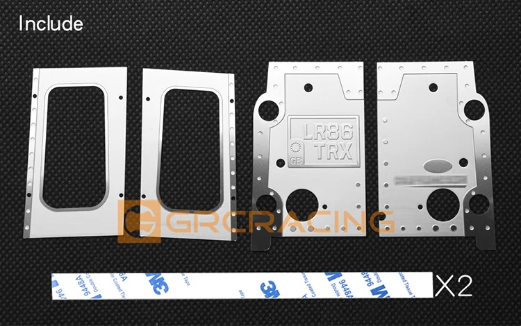 Pezzo decorativo in metallo su entrambi i lati per 1/10 RC Crawler Car Traxxas TRX4 Defender parti fai da te