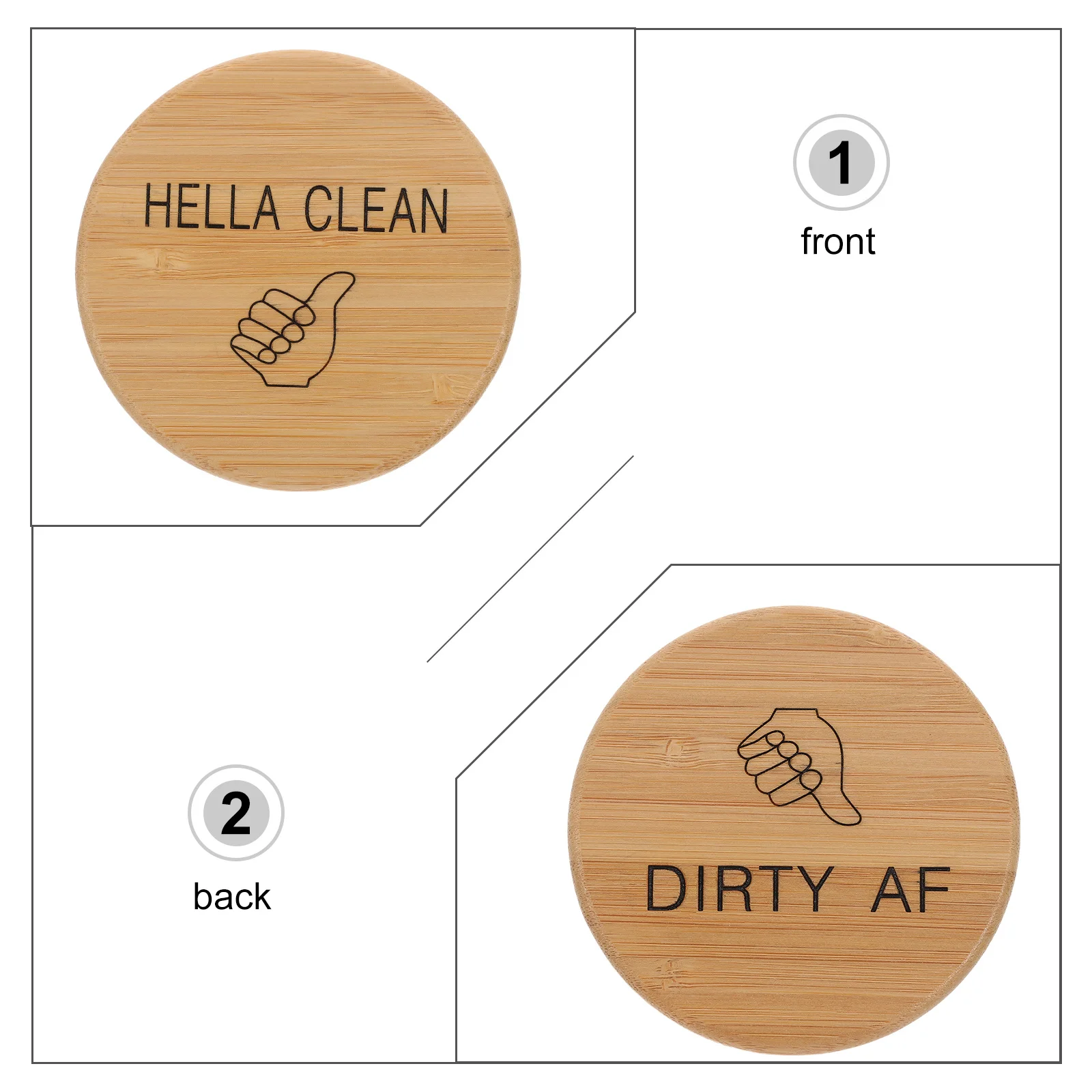 علامة مغناطيسية قذرة نظيفة لغسالة الأطباق، علامة باب الثلاجة مزدوجة الجوانب، ملحقات أجهزة المطبخ، مستلزمات المنزل #4