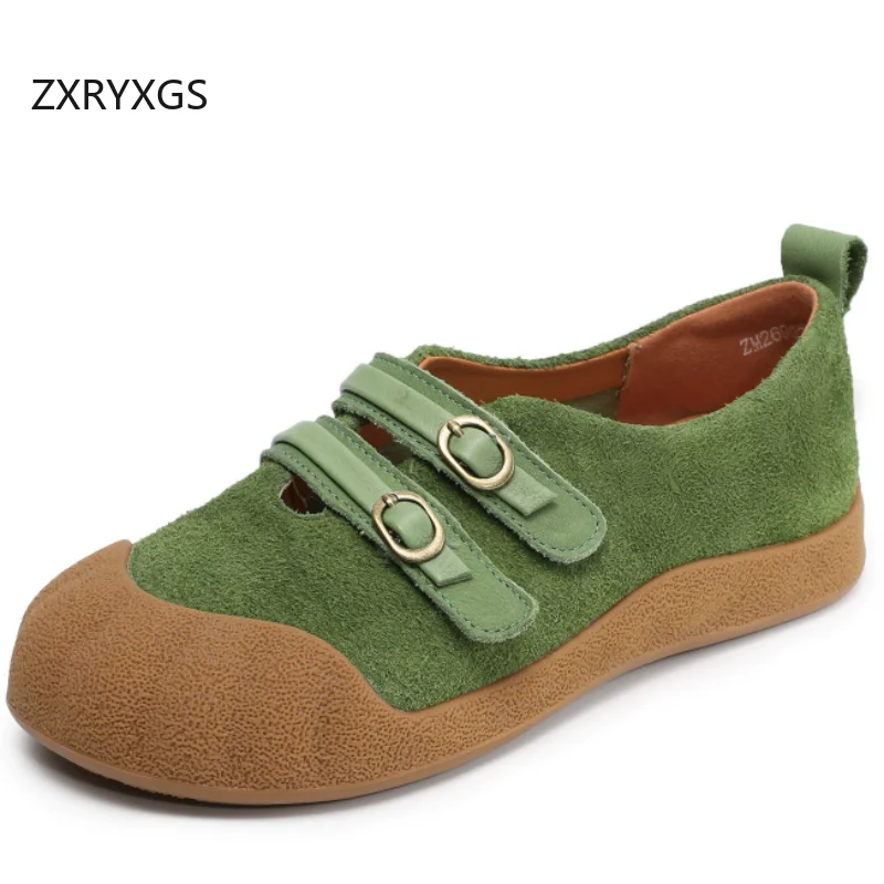 

Женские повседневные кроссовки ZXRYXGS из натуральной матовой кожи с мягкой подошвой, модные, для путешествий, 2026